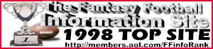 Fantasy Football Rankings Site - 1998 Top Information Site Award