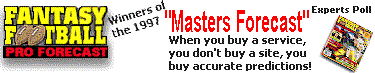 1997 Masters Forecast, First Place!